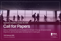 Call for Papers - Global Frameworks and Strategies to Climate Change, Environmental Migration, and Sustainable Development Challenges