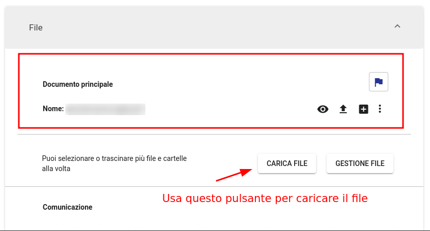 Richiesta formazione: caricamento file di richiesta Richiesta formazione: caricamento file di richiesta