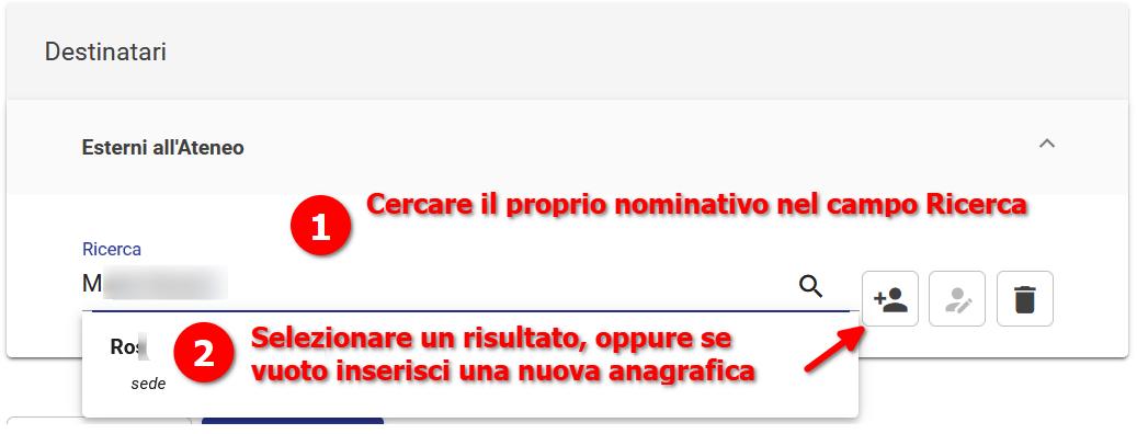 Titulus: inserimento mittente esterno all'Ateneo Titulus: inserimento mittente esterno all'Ateneo
