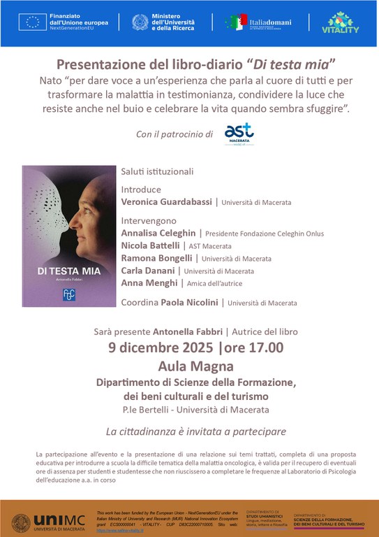 Image - Presentazione del libro-diario “Di testa mia”