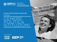 CORSO GRATUITO. Genere, politica, istituzioni