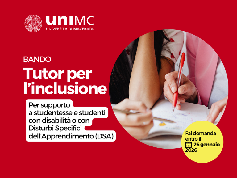 Image - Diventa tutor per l’inclusione: aperta la selezione UniMC